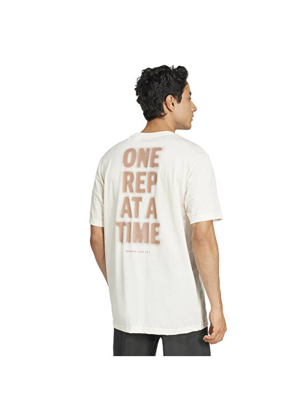 Adidas One Rep at a Time Training Graphic Erkek Beyaz Tişört