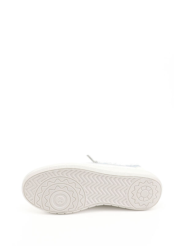 Kadın MAVİ Jean Triko Taşlı Comfort Sneaker - Görsel 5