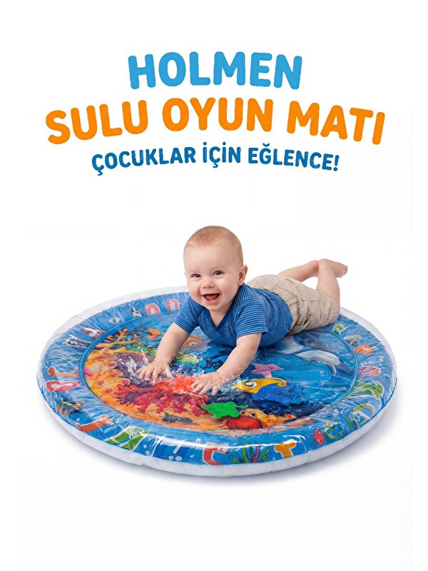 Holmen Şişme Sulu Oyun Matı Yuvarlak 65x65 cm - Standart
