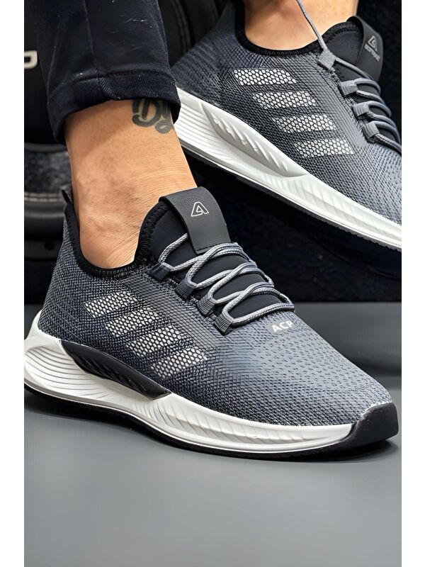 Acp 141 Şerit Detaylı Kalın Taban Erkek Sneaker - Görsel 3