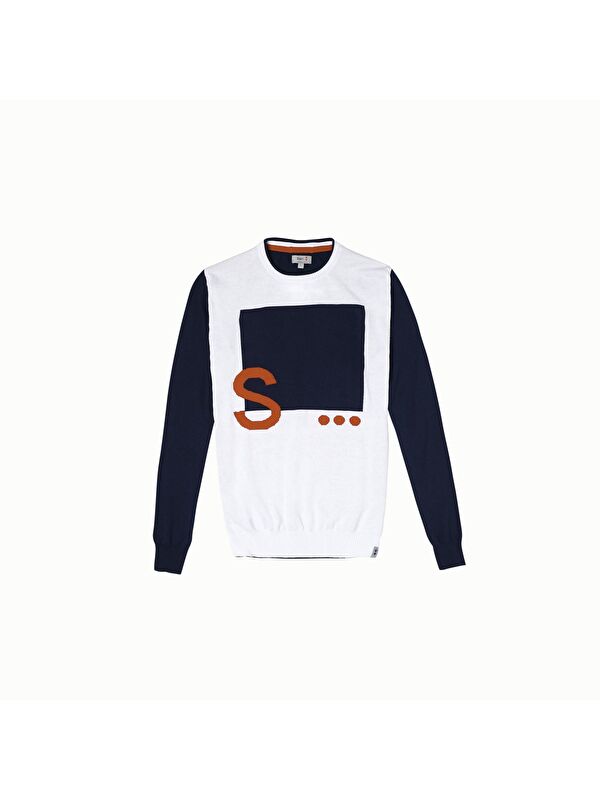 Slam Bisiklet Yaka Baskılı Erkek Sweatshirt
