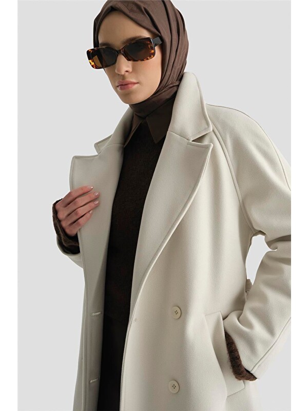 ARMİNE Kaşe Kaban 25Kd2601 Krem