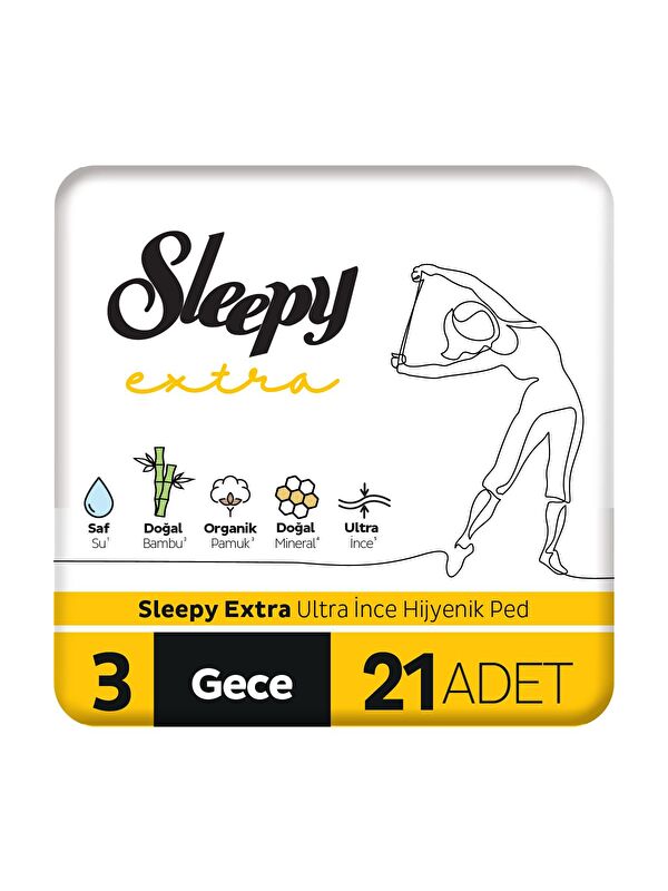 Sleepy Extra Ultra İnce Hijyenik Ped Gece 21 Adet Ped