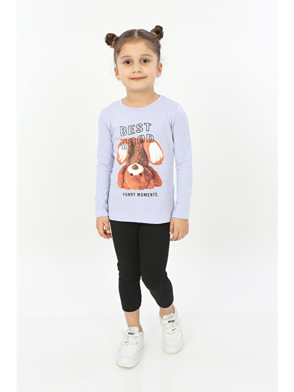 Toontoykids Kız Çocuk Best Mood Ayıcık Baskılı Tişört