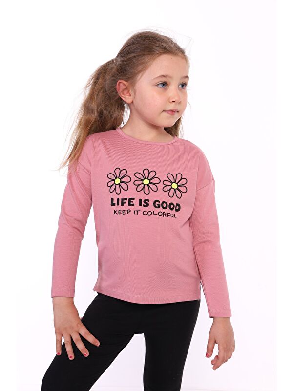 Toontoykids Kız Çocuk Baskılı Tişört