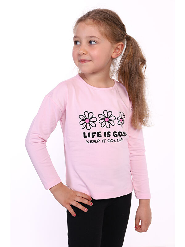 Toontoykids Kız Çocuk Baskılı Tişört