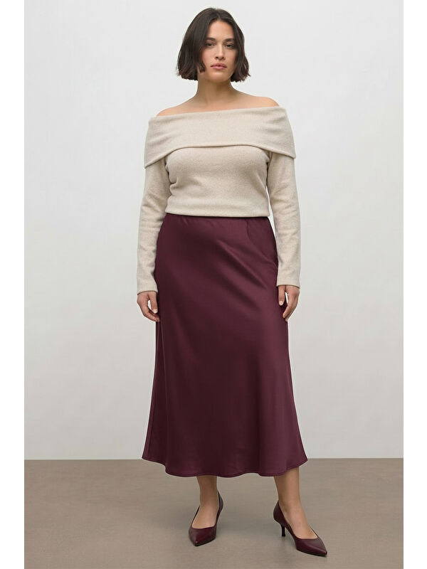 Mylinemoda Saten Midi Etek