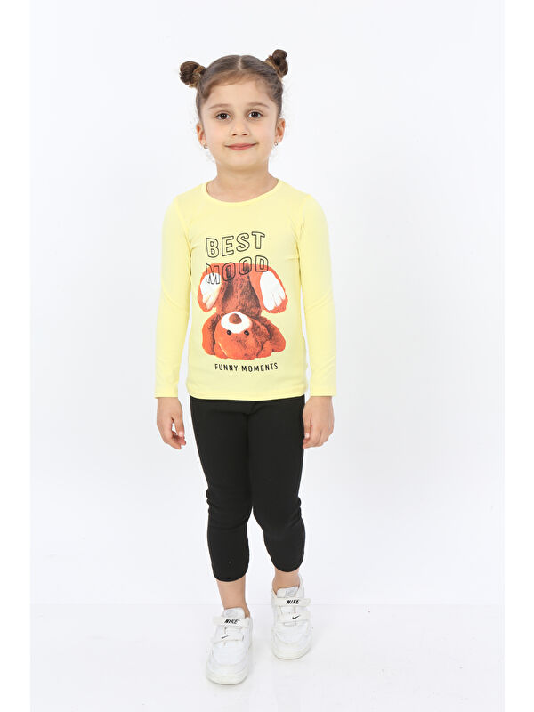 Toontoykids Kız Çocuk Best Mood Ayıcık Baskılı Tişört