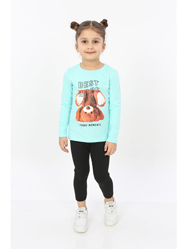 Toontoykids Kız Çocuk Best Mood Ayıcık Baskılı Tişört