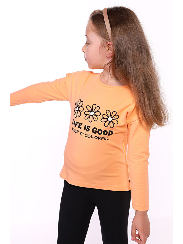 Toontoykids Kız Çocuk Baskılı Tişört