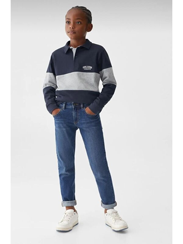 A.S.L GOLF CLUB Erkek Çocuk Loose Fit Düz Paça Basic Düz Jean Pantolon