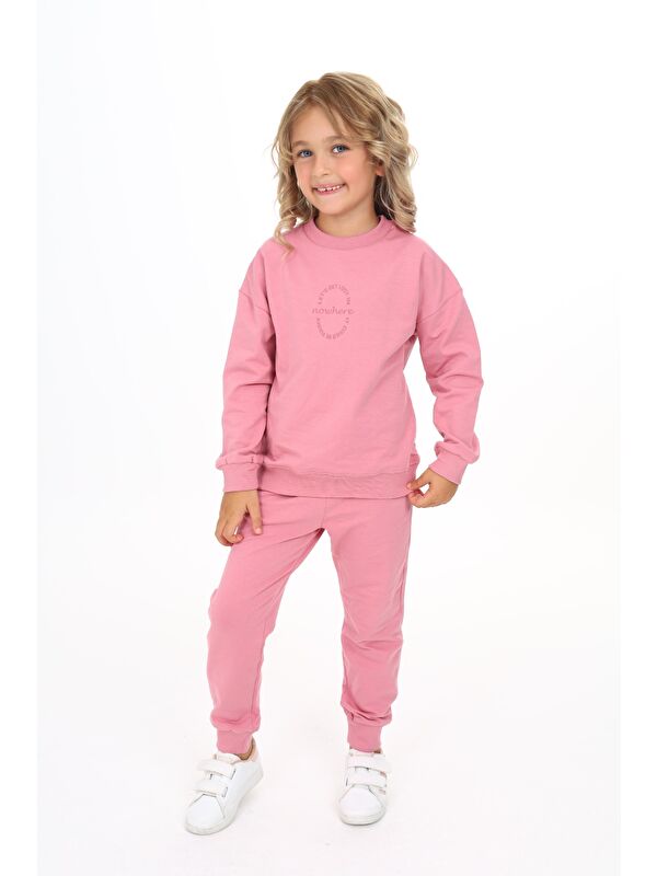 Toontoykids Kız Çocuk Baskılı Eşofman Takım