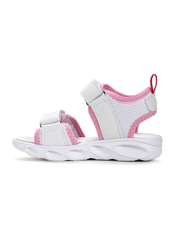 Kuruza Günlük Işıklı Cırtlı Kız Bebek Sandalet Ayakkabı - Görsel 5