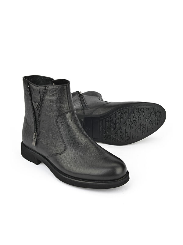 Erkek Hakiki Deri Bot 15319Z2160 Siyah - Görsel 3
