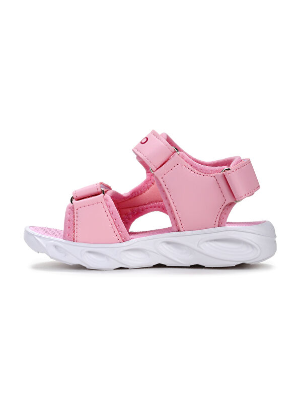 Günlük Işıklı Cırtlı Kız Bebek Sandalet Ayakkabı - Görsel 5