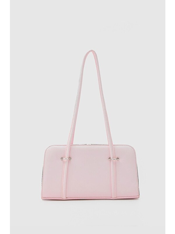 Shulebags Hansal Metal Detaylı Baget Çanta Pudra Pembe
