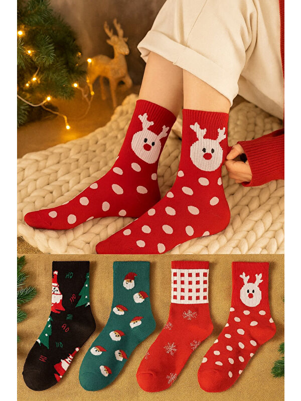 BGK Unisex Yılbaşı Çorap 4'lü