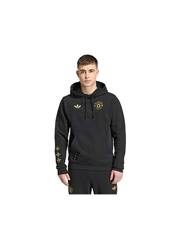 Adidas Mufc Cs Hd Erkek Futbol Sweatshirts JM5565 Siyah