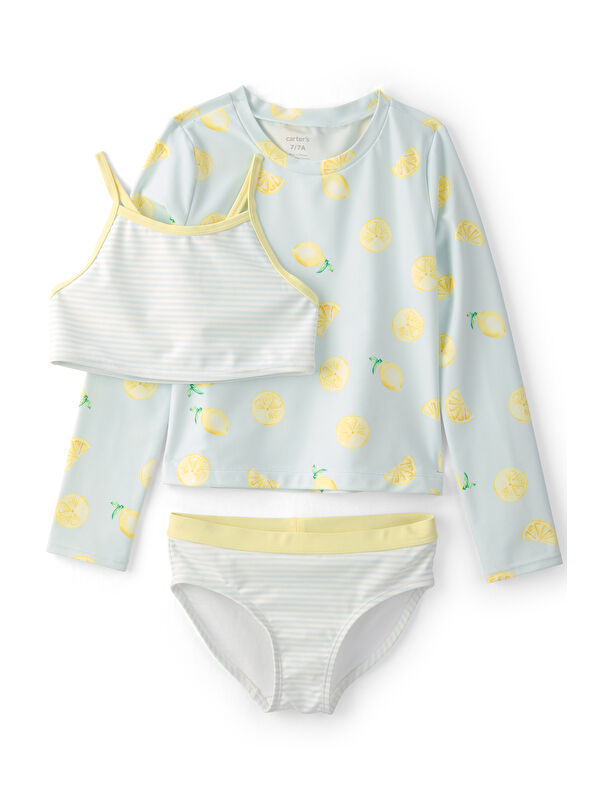 Carter's Kız Çocuk Güneş Koruyucu Mayo Set 6 Yaş-8 Yaş Çok Renkli