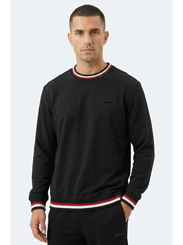 SLAZENGER KEYSTONE I Erkek Siyah Sweatshırt