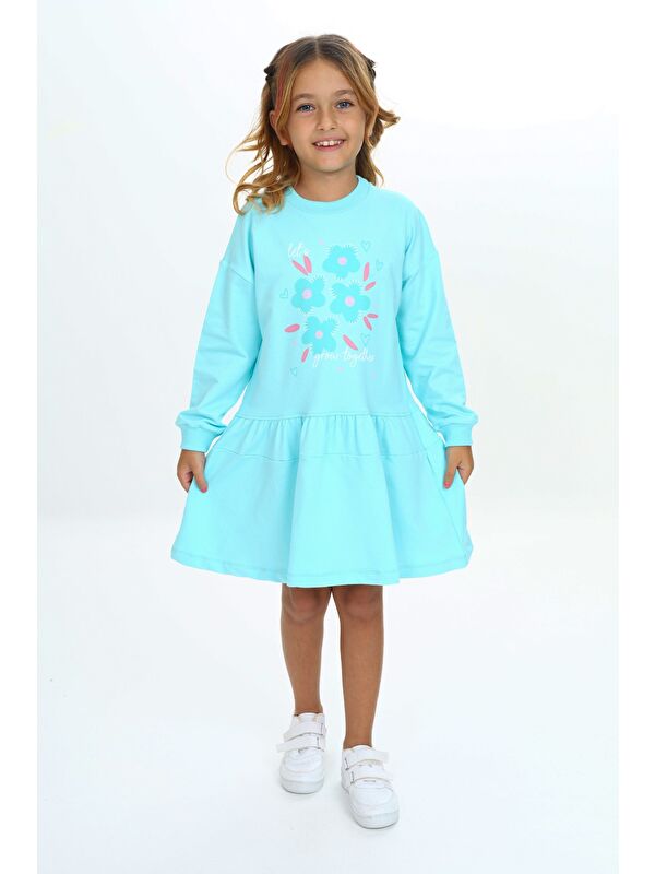 Toontoykids Kız Çocuk Baskılı Elbise