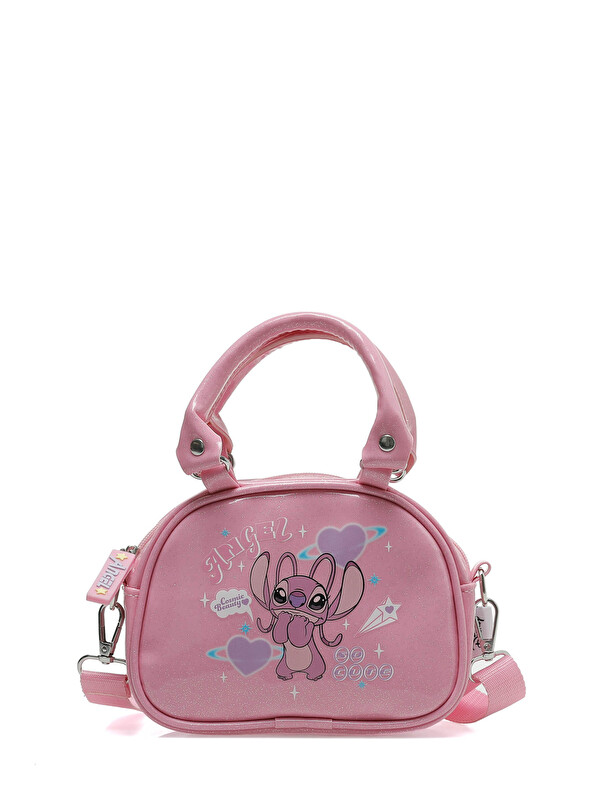 Stitch El Çantası Kız Çocuk Pembe HAPPY  EL