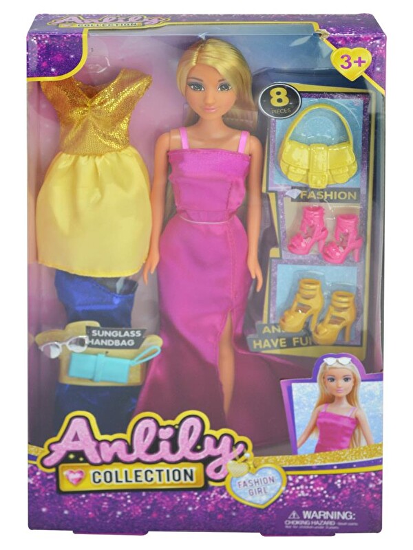 Seher Hediyelik Eşya Anlily Bebek Değiştirilebilir Elbise ve Ayakkabı Set