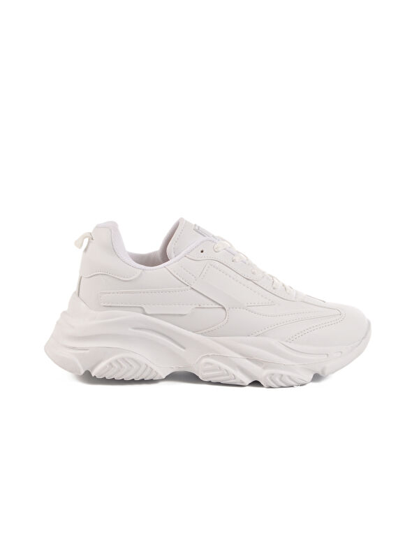 Beyaz Bağcıklı Kadın Sneaker DRK171 G - Görsel 2