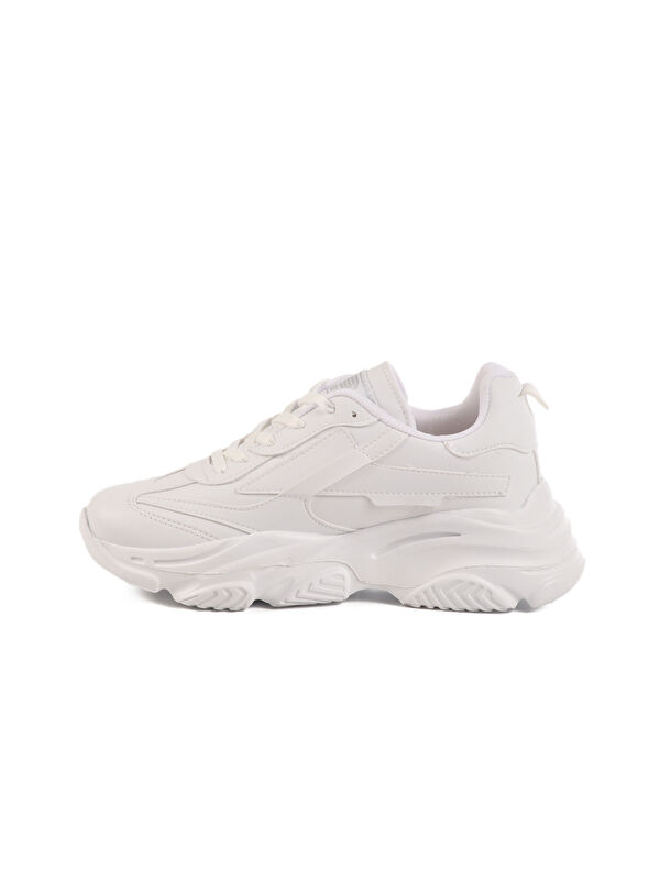 Beyaz Bağcıklı Kadın Sneaker DRK171 G - Görsel 3