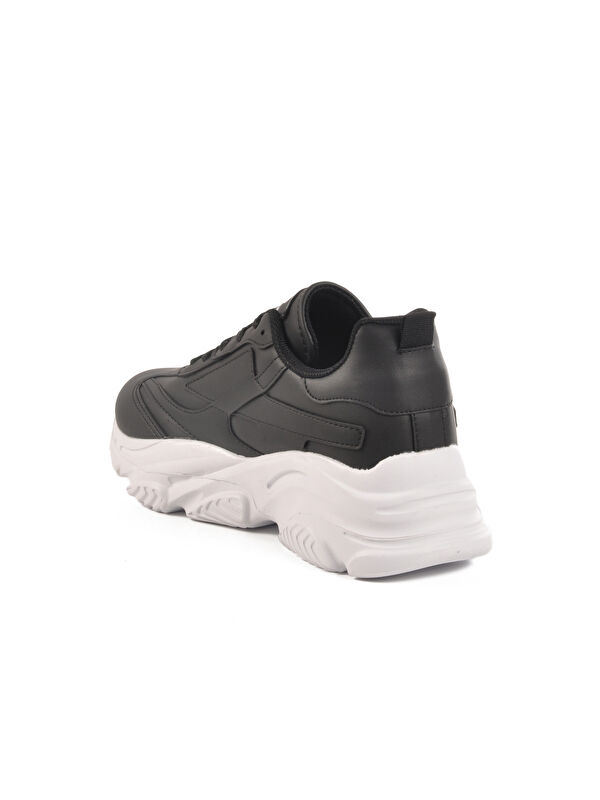 Siyah Beyaz Bağcıklı Kadın Sneaker DRK171 G - Görsel 5