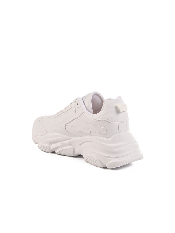 Beyaz Bağcıklı Kadın Sneaker DRK171 G - Görsel 5