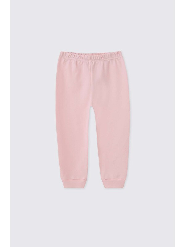 Panço Liberty Kumaş Yenidoğan Patikli Pembe Pantolon