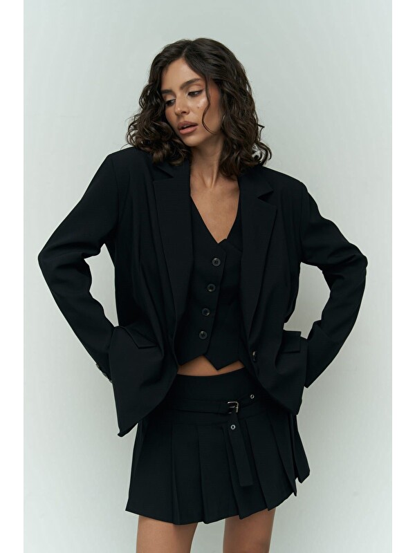 Mai Collection Pietro Yelekli Siyah Blazer