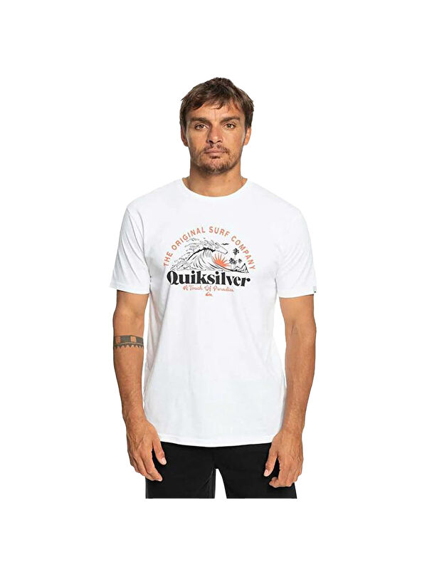 Quiksilver Salt Water Pkt Swp Erkek Beyaz Tişört