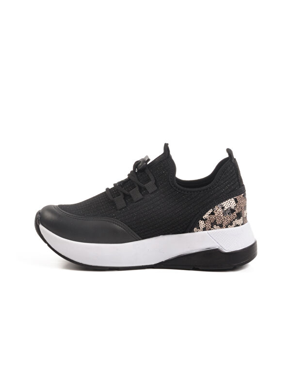 Siyah Anorak Bağcıklı Kadın Sneaker 702417 Z - Görsel 3