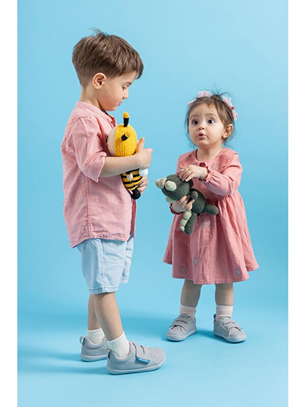 Smart Walker Casual Süper Mat Havalı Gri Barefoot Çocuk Ayakkabı - Görsel 5