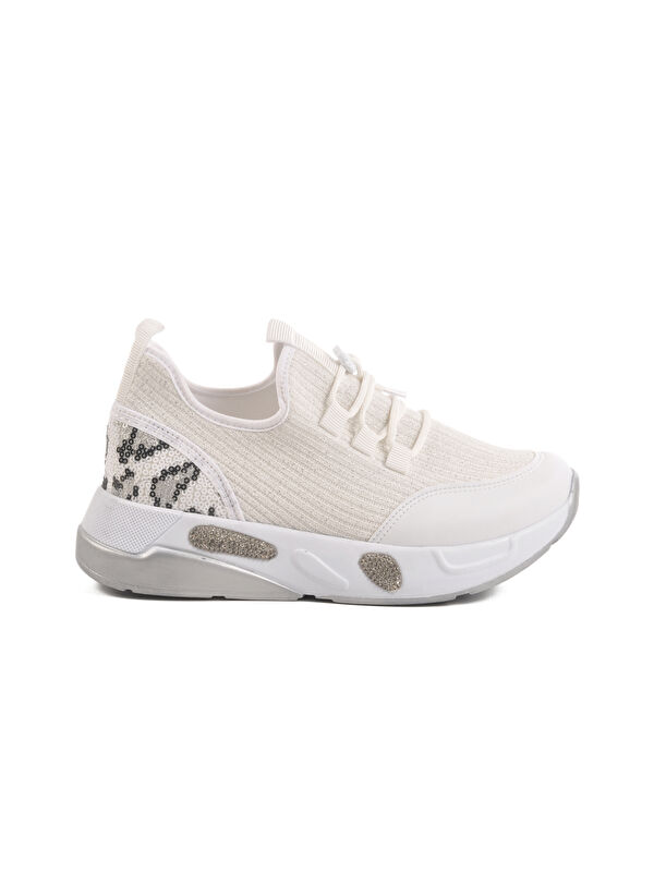 Beyaz Anorak Bağcıklı Kadın Sneaker 702417 Z - Görsel 2