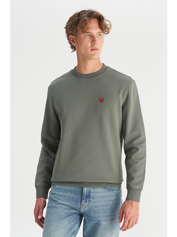 Wrangler Pamuklu Regular Fit Bisiklet Yaka Logo Detaylı Sweatshirt