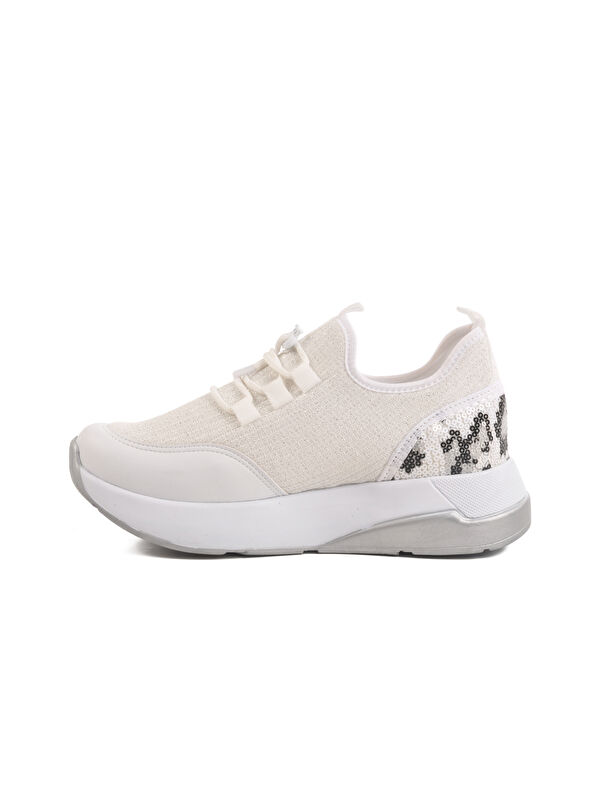 Beyaz Anorak Bağcıklı Kadın Sneaker 702417 Z - Görsel 3