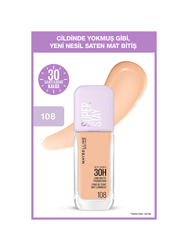 Maybelline New York Super Stay Lumi Matte Fondöten - 108