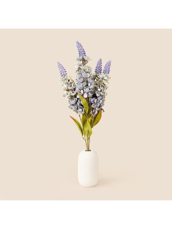 Evidea Deco Sümbül 5'li Dal Çiçek Mor- 55 cm