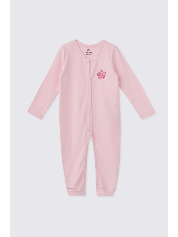 Panço Liberty Kumaş Yenidoğan Pembe Tulum