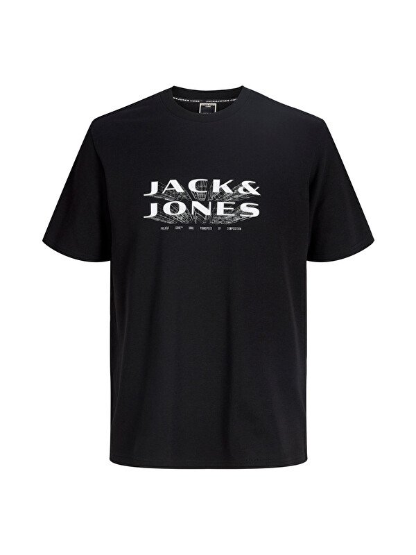 Jack & Jones Core Jcofusion Logo Baskılı Pamuk Karışımlı T Shirt 12289880