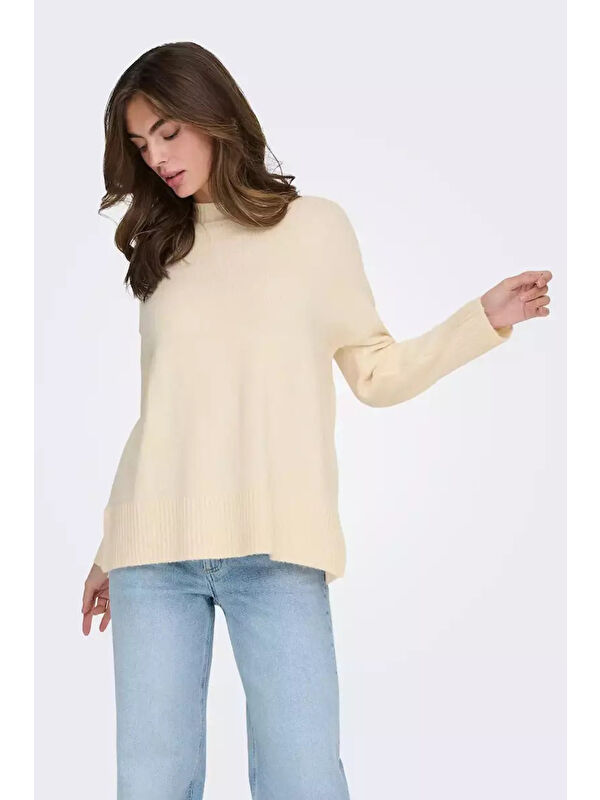 Only Onlhazel Oversize Fit Balıkçı Yaka Örme Kadın Kazak 15352853