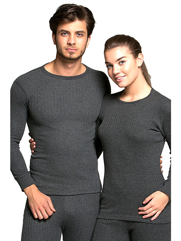 THERMOFORM Soft Unisex Uzun Kol Fanila ANTRASiT