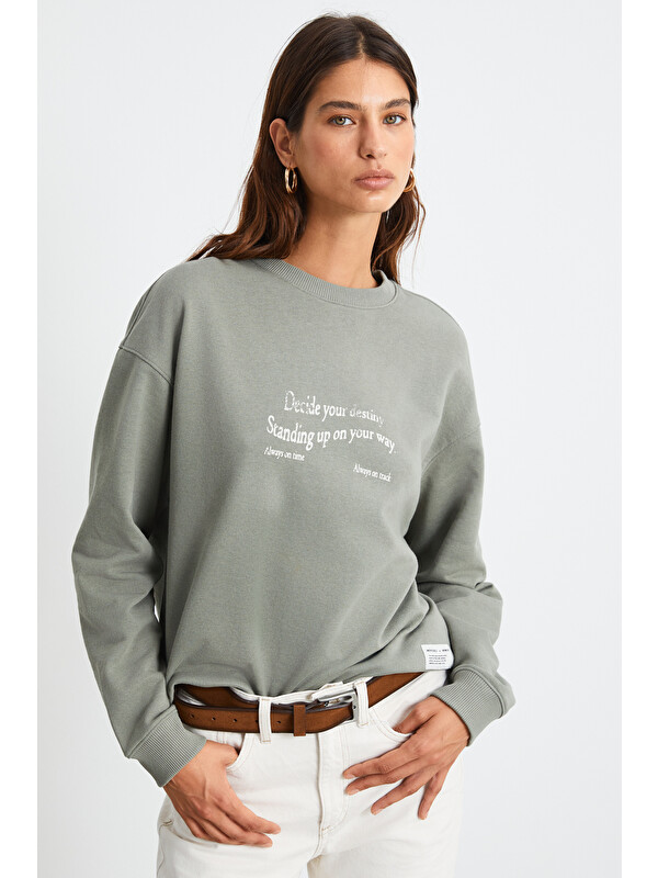 ETHIQUET RONJA Kadın AÇIK YEŞİL Sweatshirt