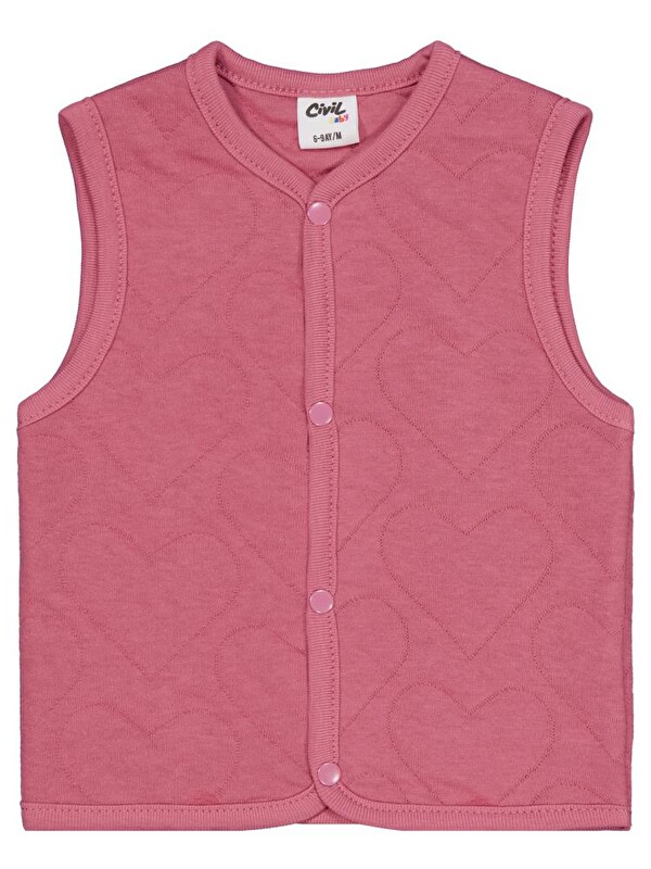 Civil Baby Kalp Desenli 6-18 Ay Yelek