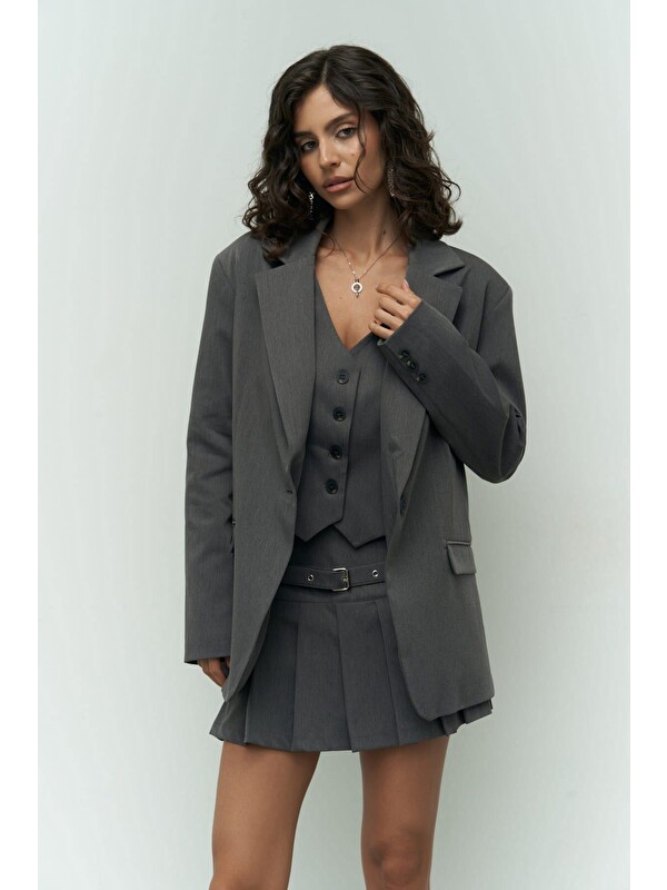 Mai Collection Pietro Yelekli Füme Blazer