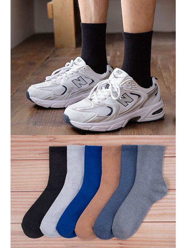 BGK Unisex 6 Çift Düz Tenis Çorap