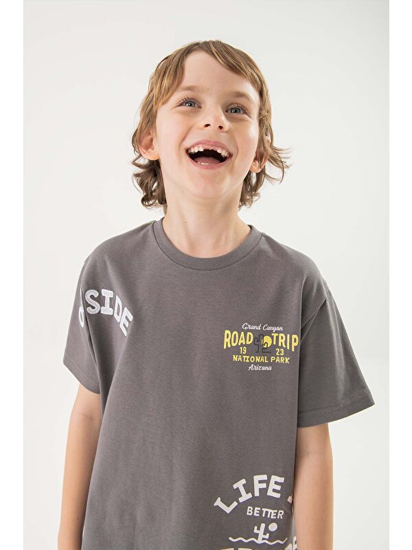 Boboli Outside Baskılı Erkek Çocuk Tshirt